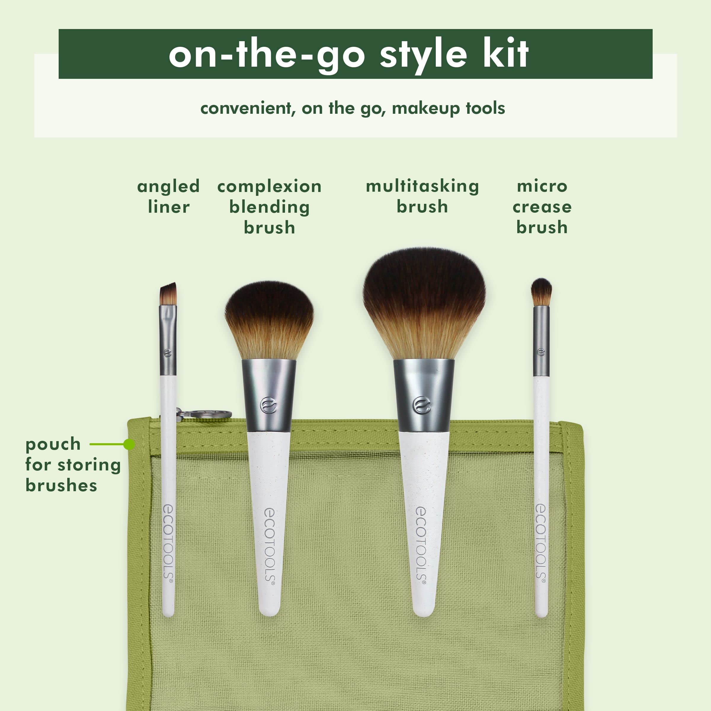 EcoTools On-The-Go brocha rostro multitarea para aplicación rápida y uniforme.