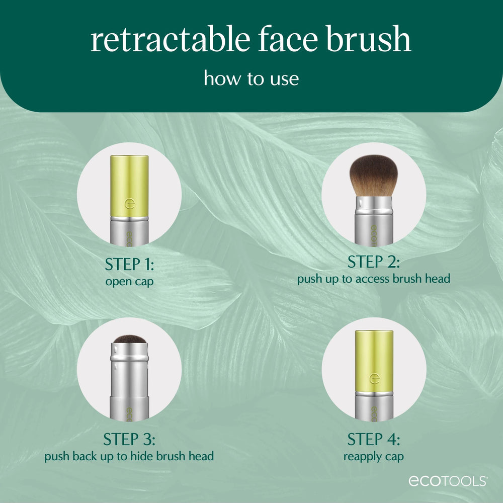 EcoTools pincel rostro para bronceador, aplicación precisa y natural.