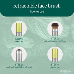 EcoTools pincel rostro para bronceador, aplicación precisa y natural.
