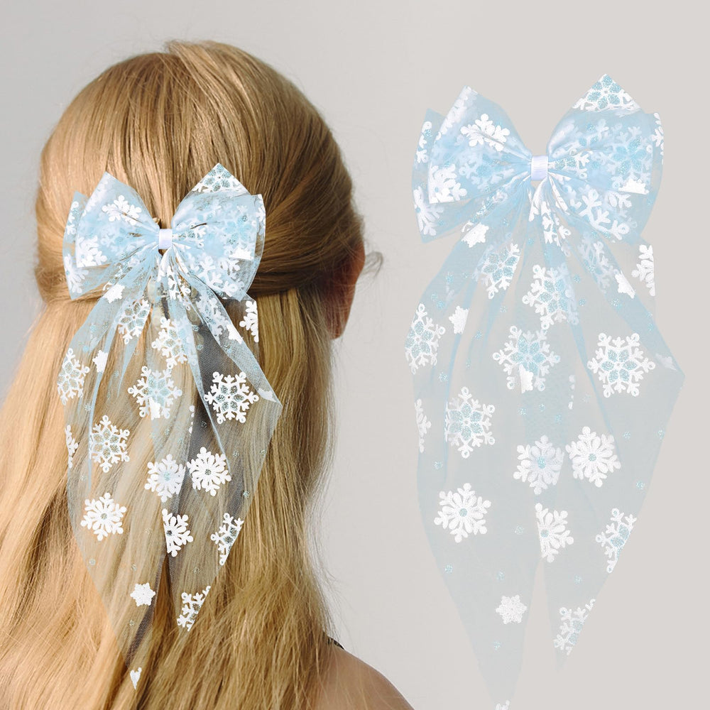 Ecuupas detalle copo de nieve y encaje azul, aporta elegancia festiva.