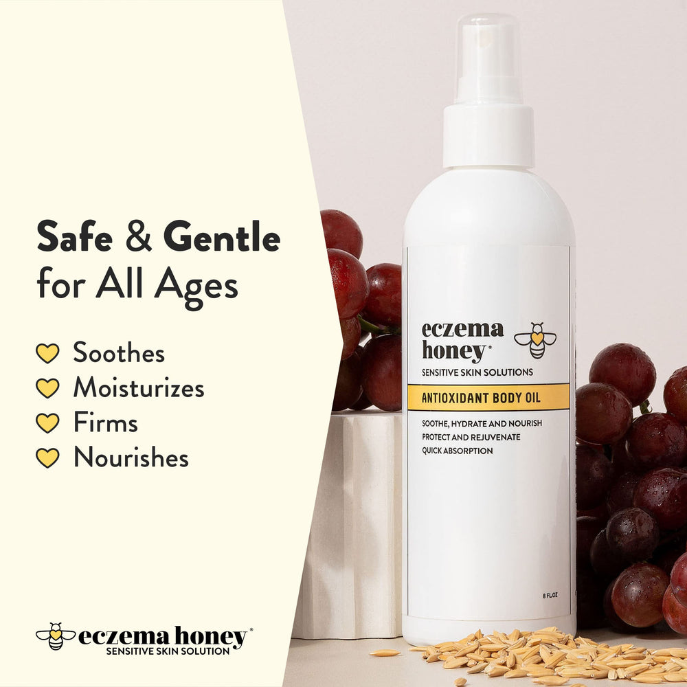 ECZEMA HONEY Aceite corporal sin fragancia para uso diario en piel sensible.