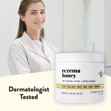 Discos Eczema Honey certificado libre de crueldad.