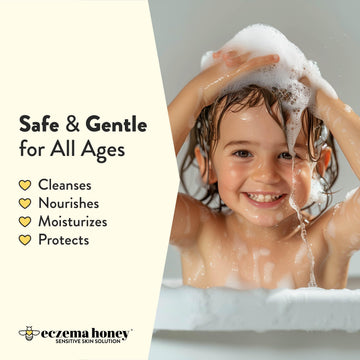 Champú nutritivo ECZEMA HONEY: ingredientes-argan fortalecen y protegen el cabello.