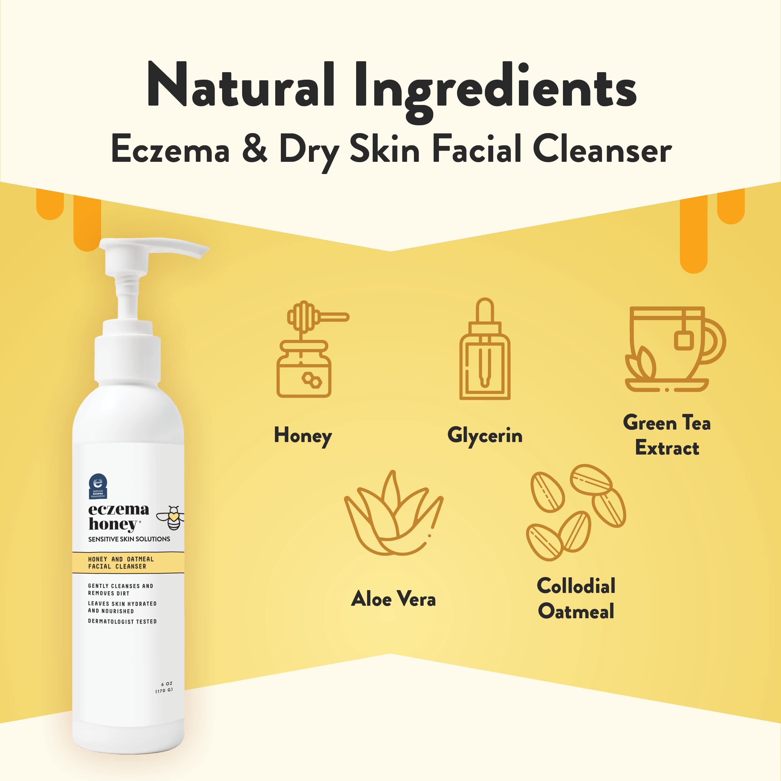 ECZEMA HONEY espuma facial: limpieza eficaz sin irritación.