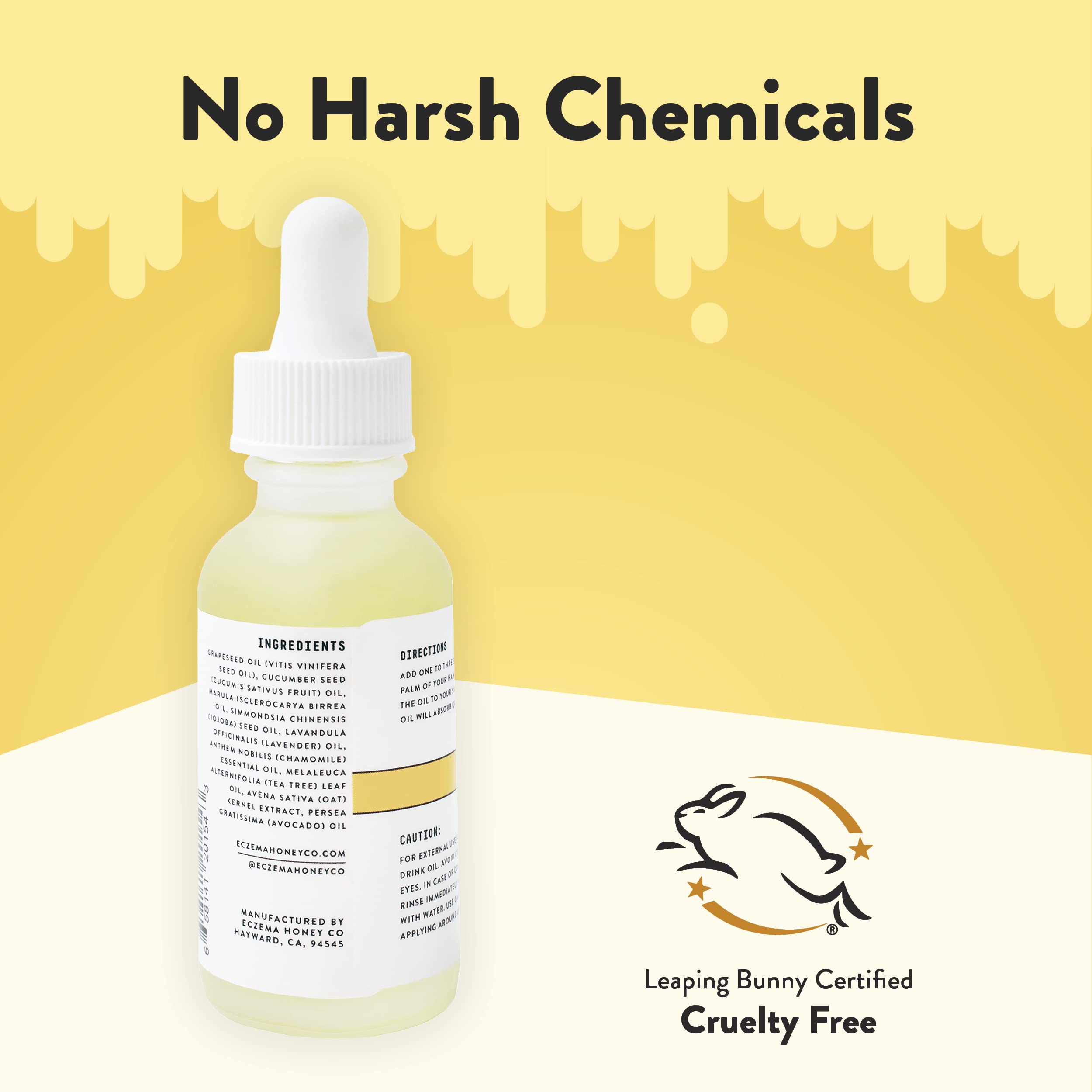 Eczema Honey Nourishing Face Serum with marula oil for rich moisture