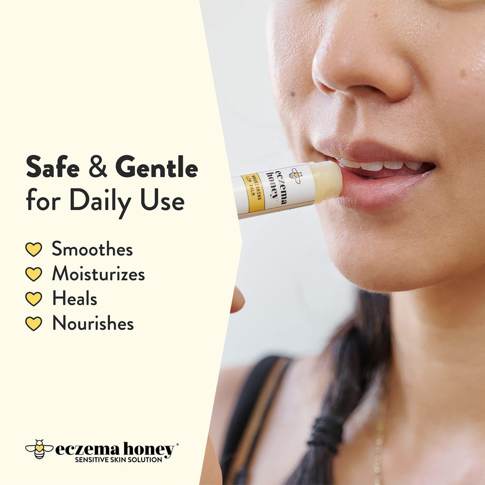 Textura ligera de ECZEMA HONEY para labios secos y sensibles