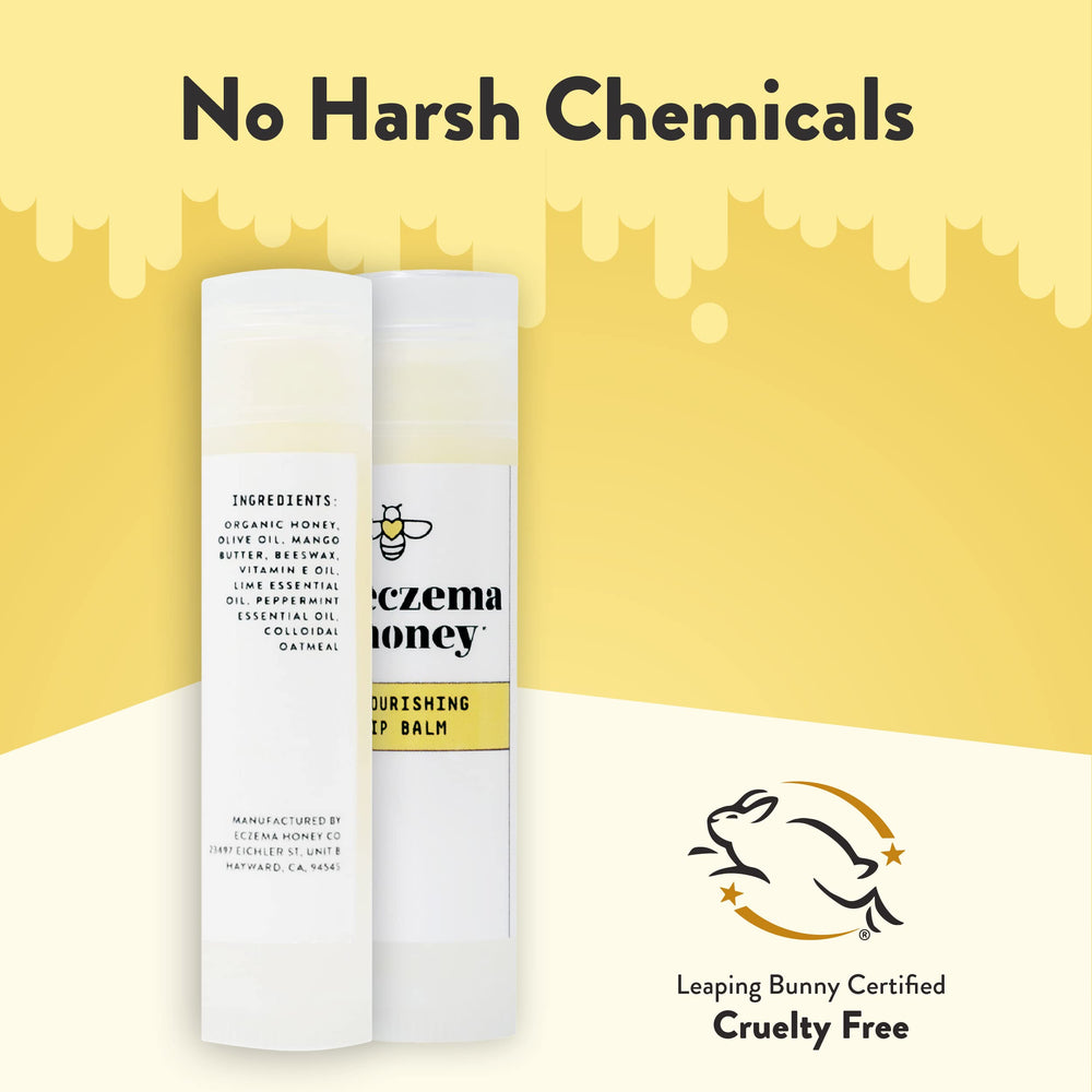 Uso diario con ECZEMA HONEY para labios sensibles y muy secos