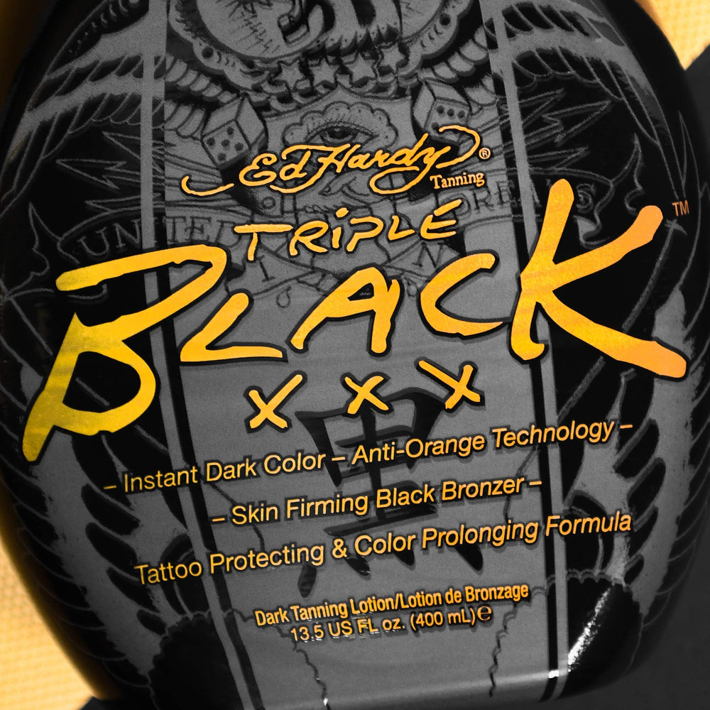 ED HARDY Black XXX loción, protege el color de tatuajes y mantiene tonos.