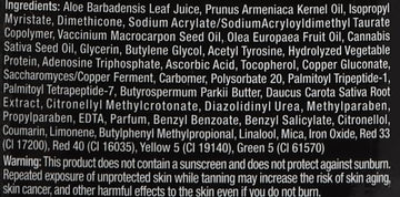 ED HARDY amino-péptidos y vitaminas para el cuidado de la piel durante el bronceado.