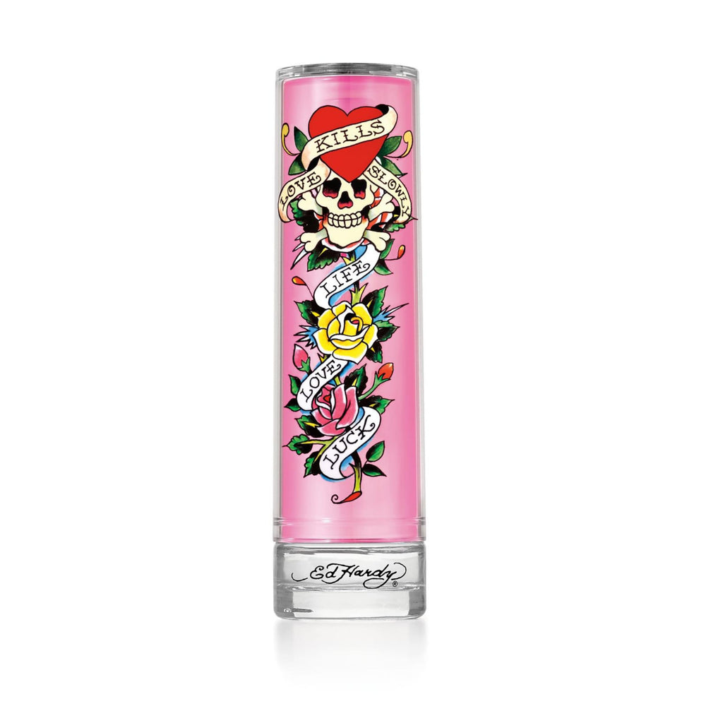 ED HARDY Mujer, frasco en primer plano, aroma duradero para cualquier ocasión.