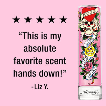 ED HARDY Mujer, notas pomelo y lirio, inicio luminoso para salidas.