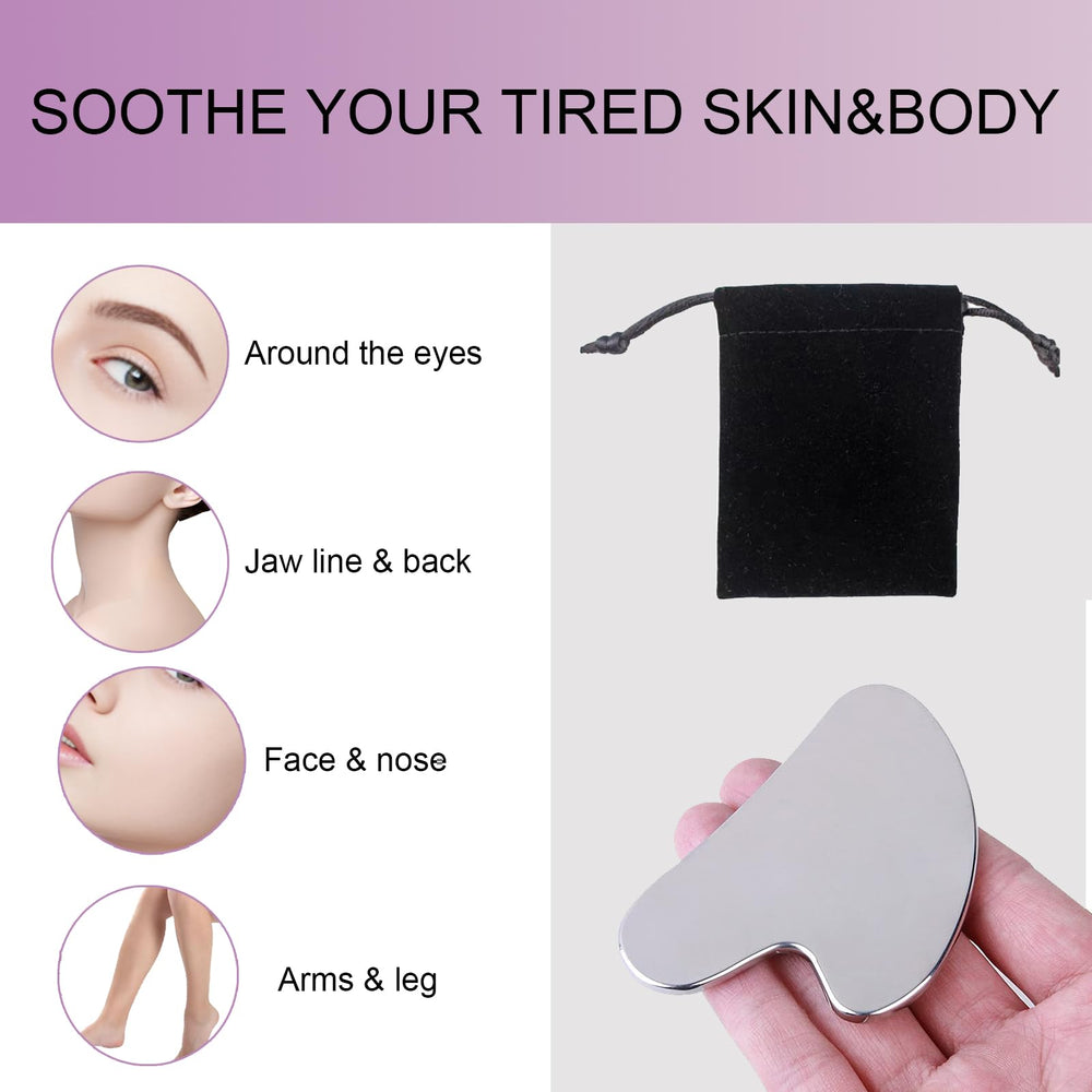 EDCBMB gua sha contorno de ojos ayuda a despertar la mirada con suavidad.