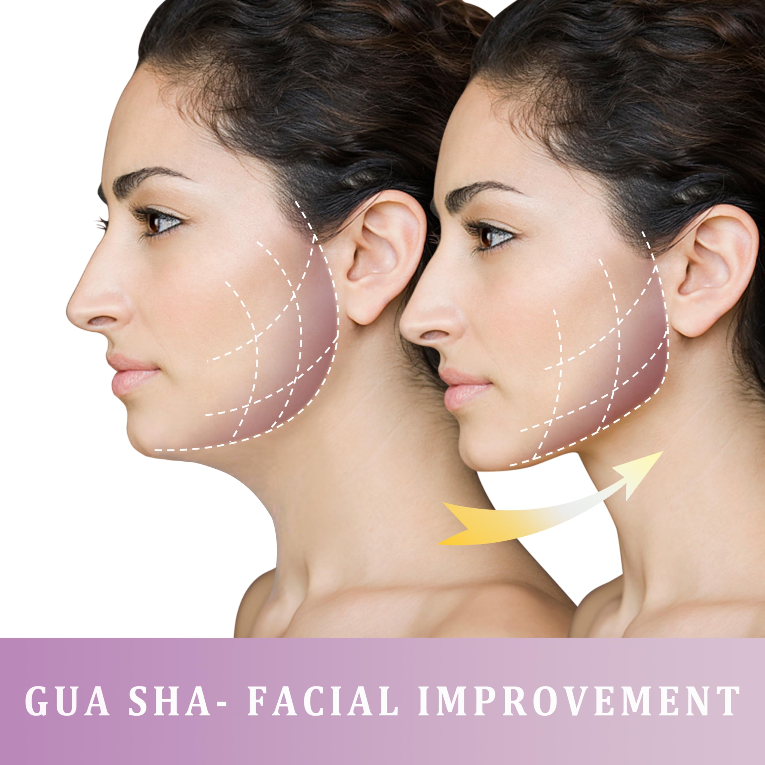 EDCBMB gua sha masaje corporal con diseño liso facilita la limpieza.