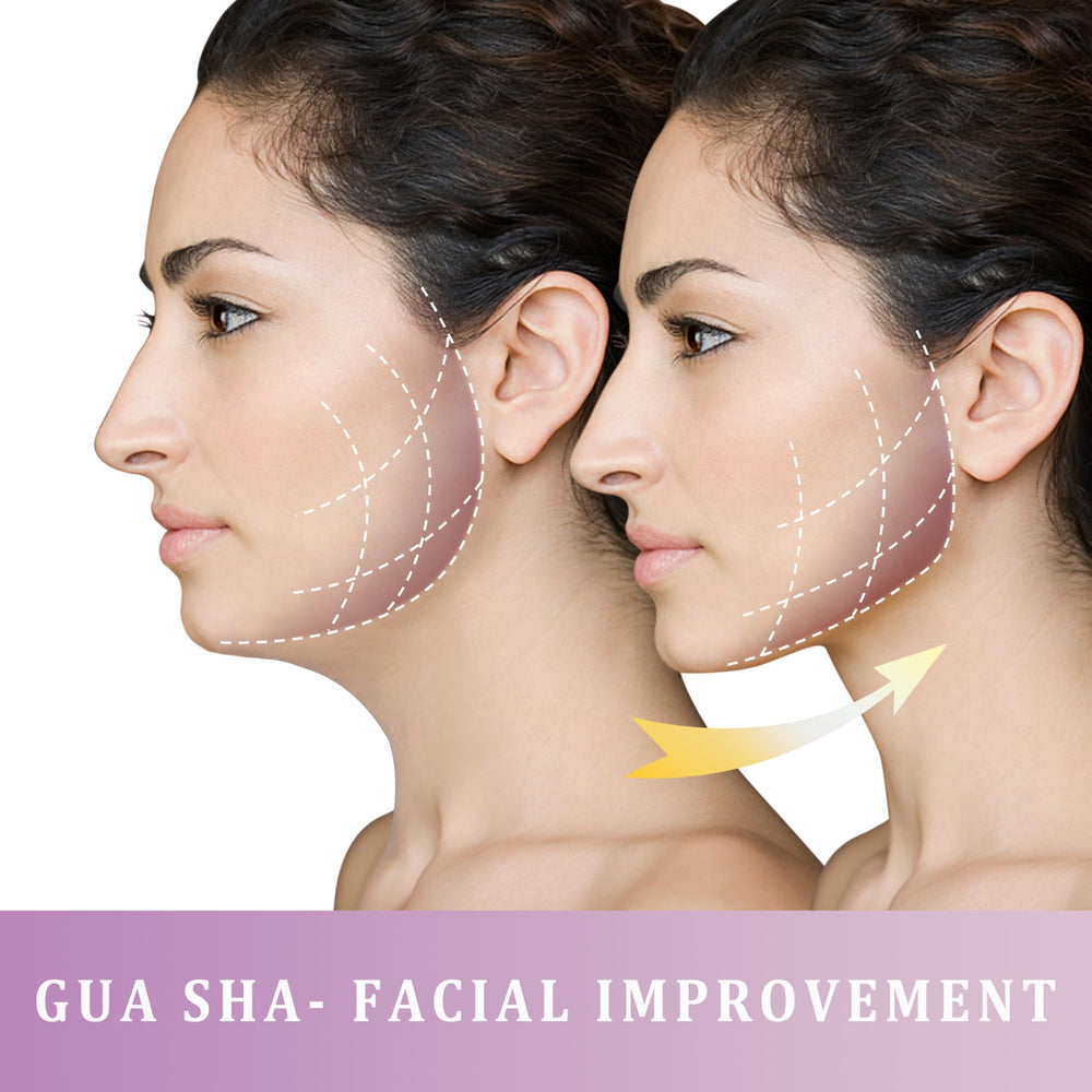 EDCBMB gua sha masaje corporal con diseño liso facilita la limpieza.