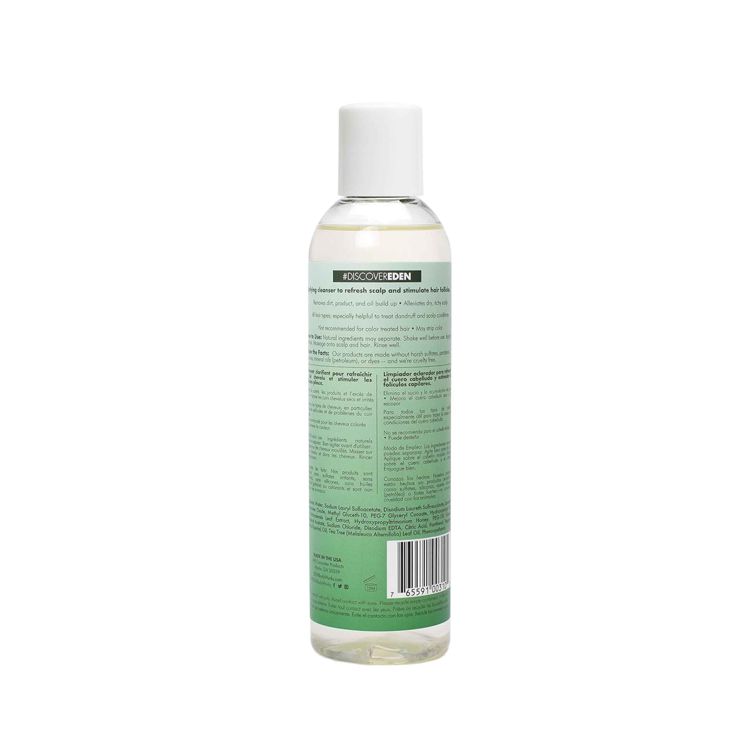 EDEN BodyWorks champú menta-árbol-te espuma: limpieza suave para rizos definidos.