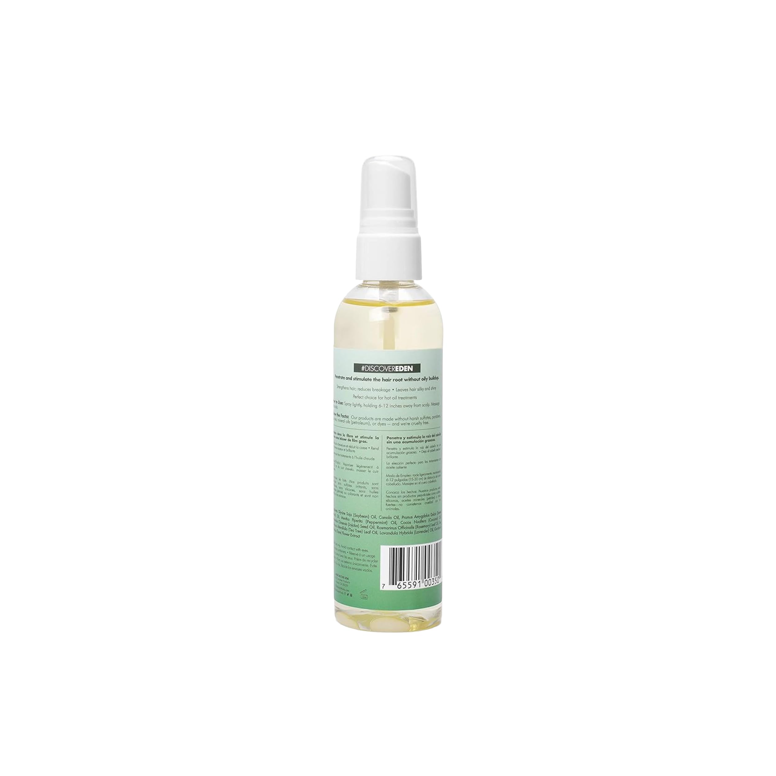 EDEN BodyWorks Peppermint Tea Tree Hair Oil 4oz bottle shown for daily routine.