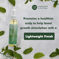 EDEN BodyWorks Peppermint Tea Tree Hair Oil on curls adds shine and softness.