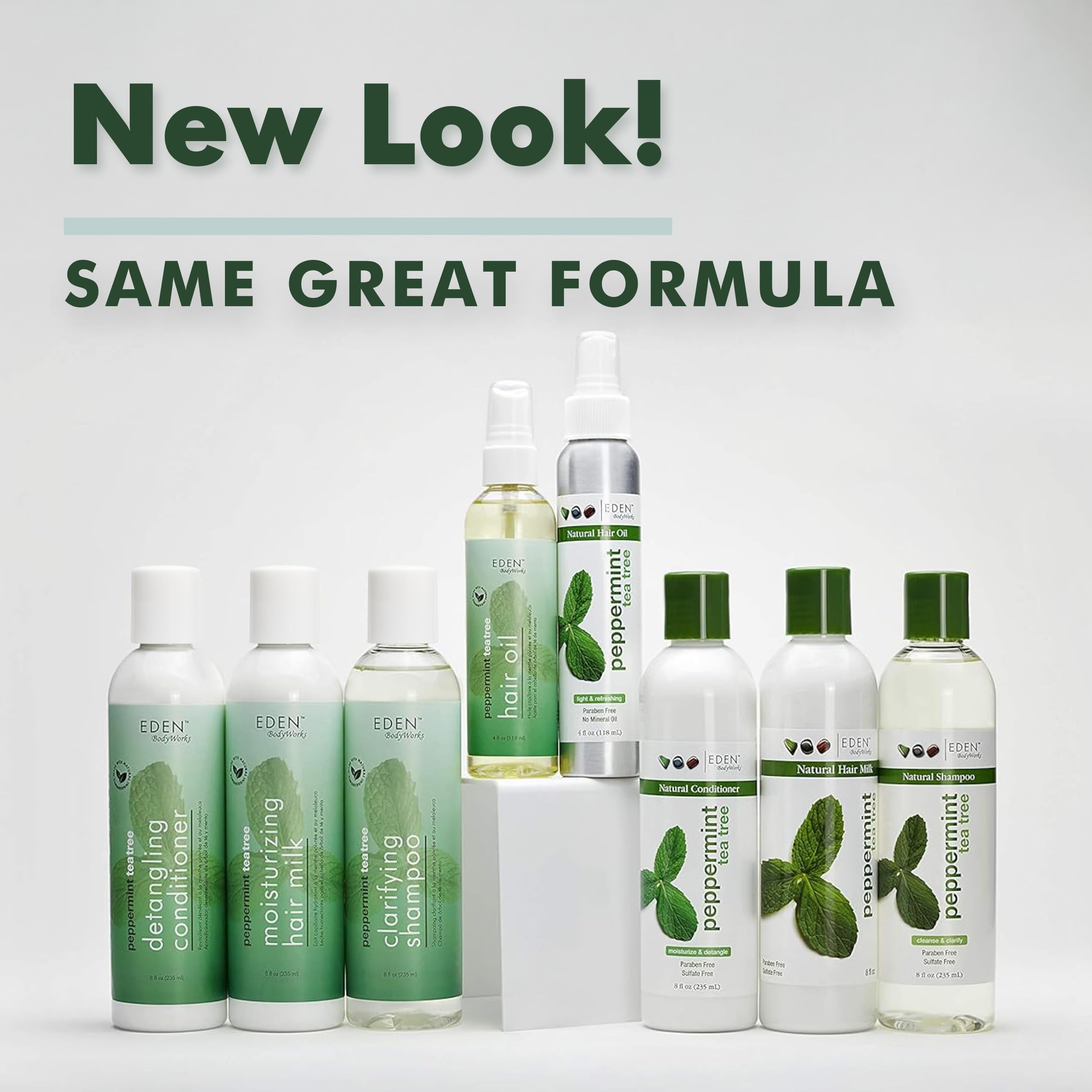 EDEN BodyWorks Peppermint Tea Tree Hair Oil used as a pre-shampoo treatment on scalp.