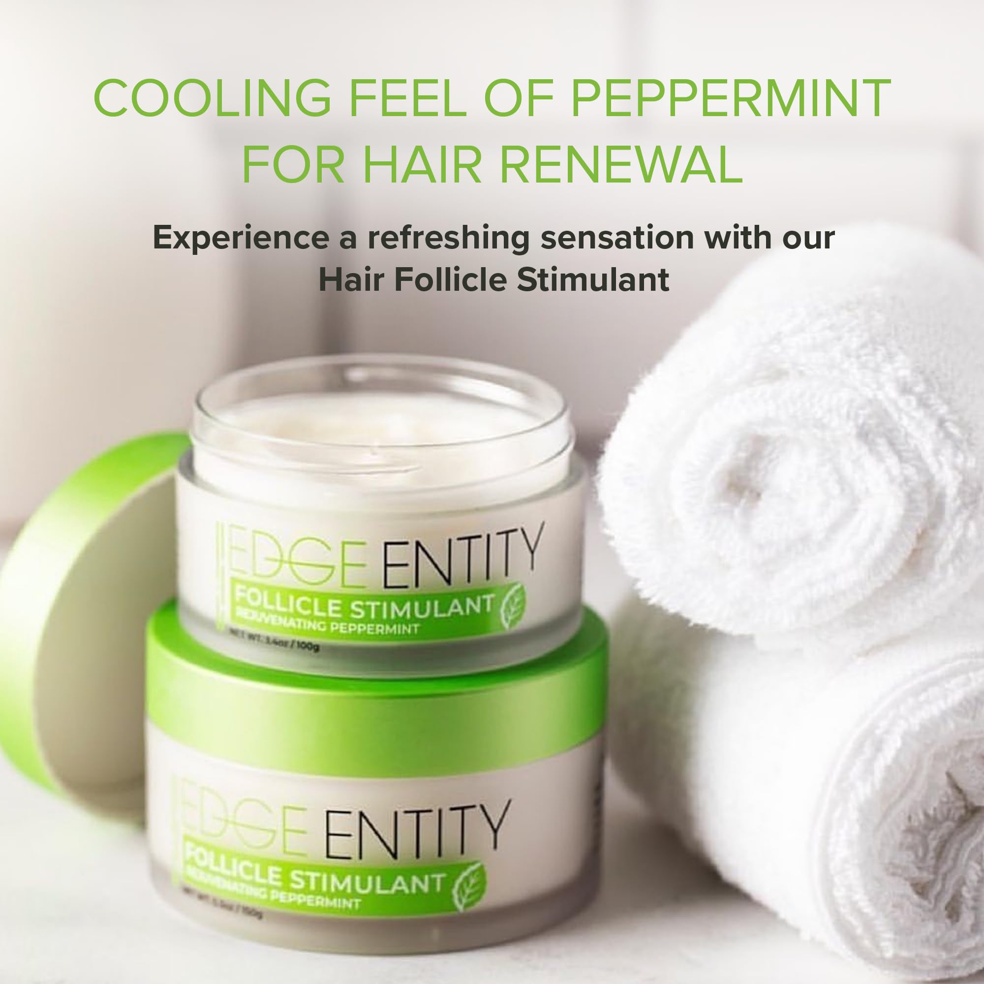 Edge Entity infusión de menta ofrece sensación fresca en cuero cabelludo