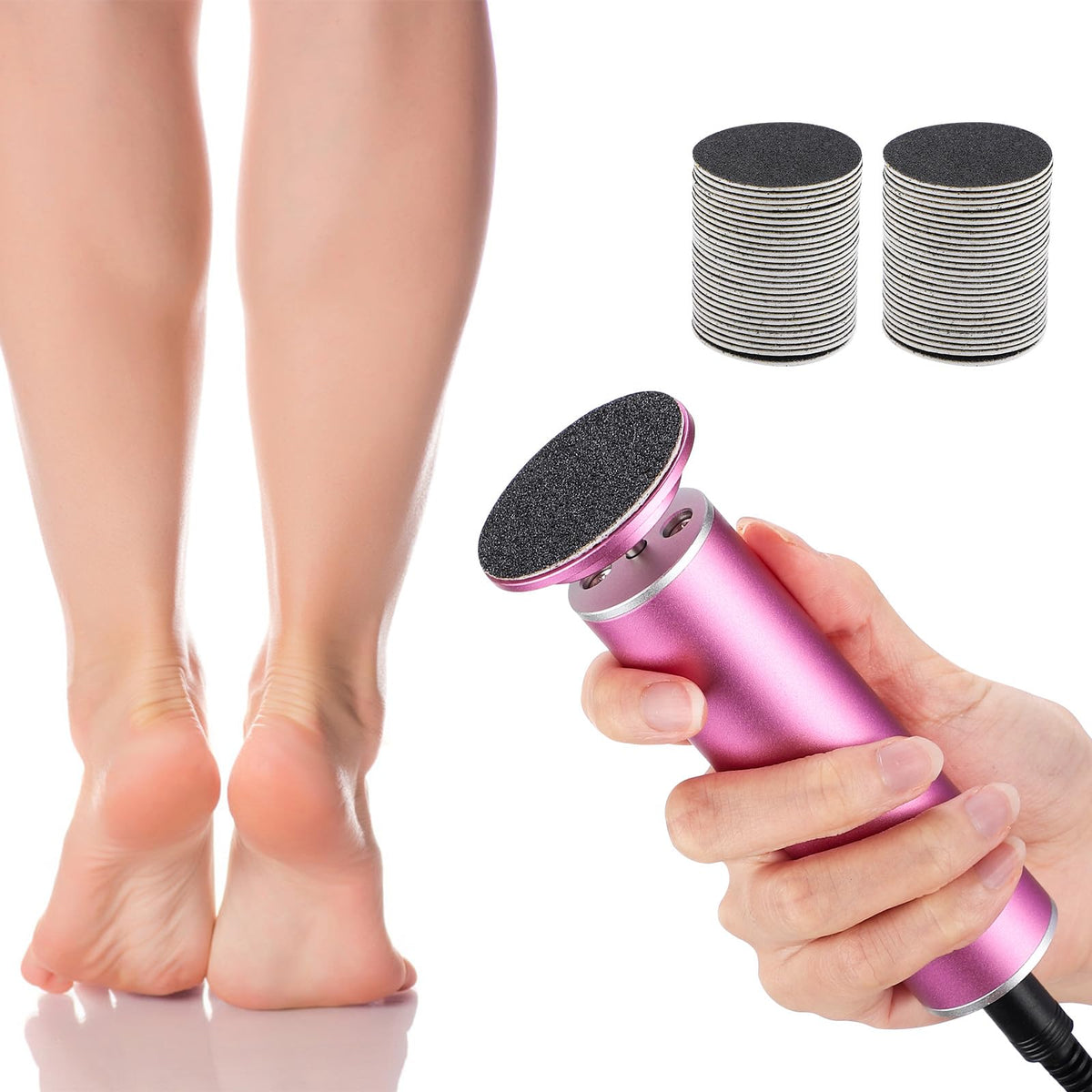 EDIFOLLY remover-callos eléctrico de 360 grados para pies suaves.