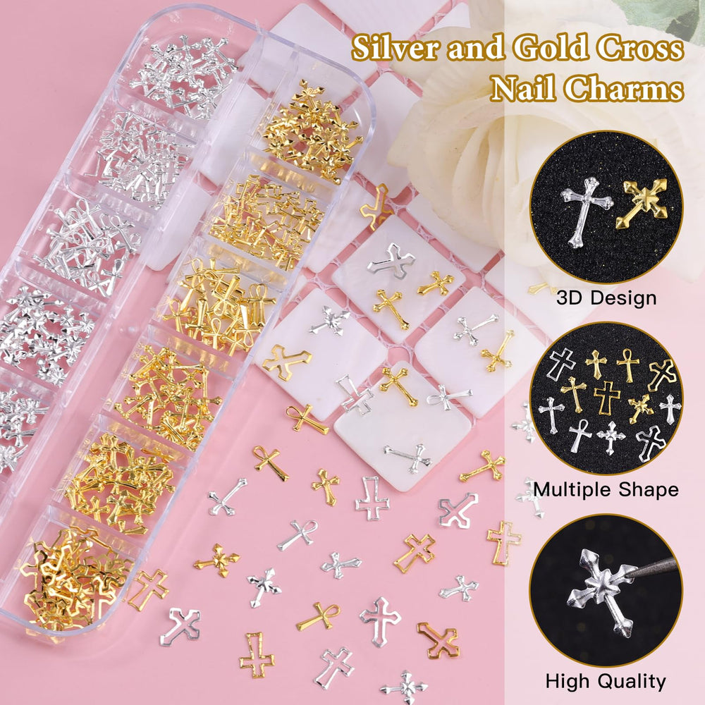 editTime Apliques de uñas con cruce y estrella para decoracion profesional
