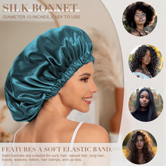 Gorro satén Edoneery con elasticidad mantiene el cabello en su lugar