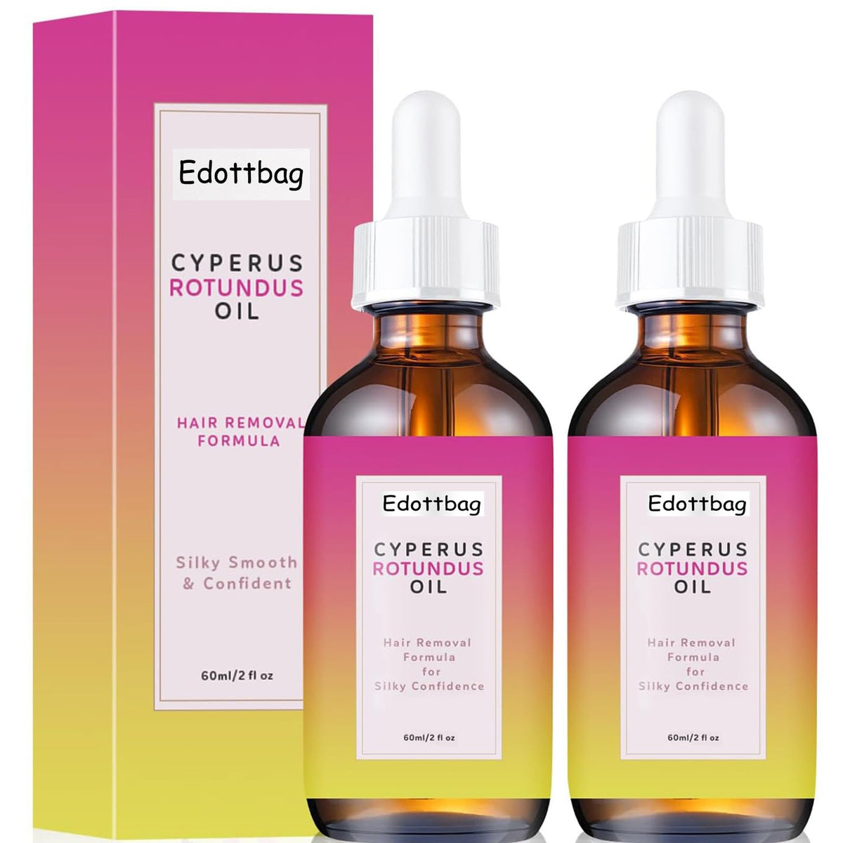 Edottbag aceite natural de Cyperus Rotundus, botella de 2 oz para hidratación diaria.