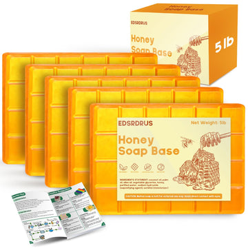 EDSRDRUS base de glicerina 5 lb miel, ideal para jabones perfumados en casa.