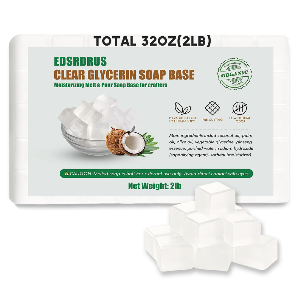 Base de glicerina sin aroma EDSRDRUS con corte fácil para manualidades.