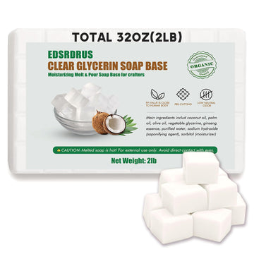 Base de glicerina EDSRDRUS en cubos claros para manualidades de jabón.