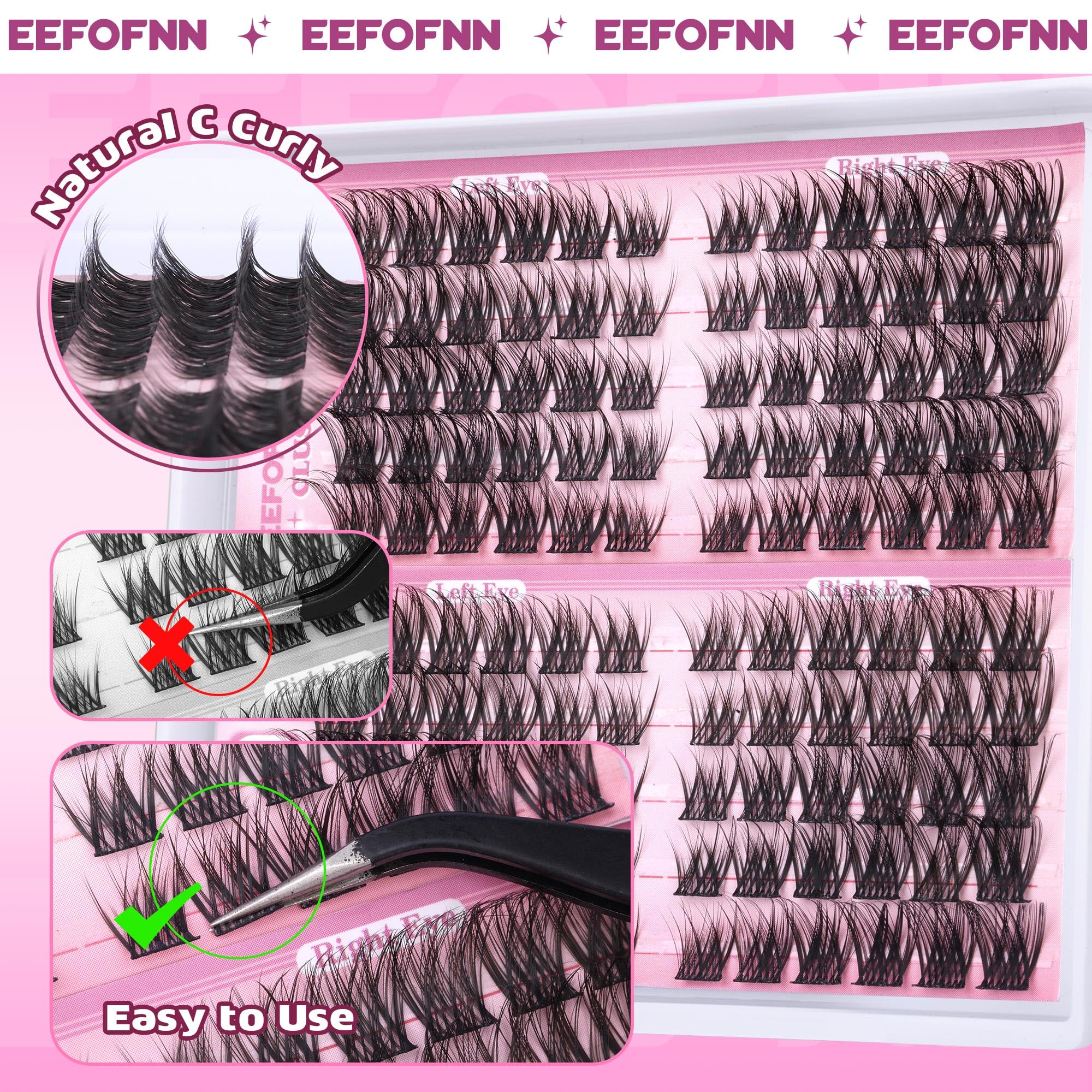 Eefofnn curvatura-C-Curly para un efecto de punta natural