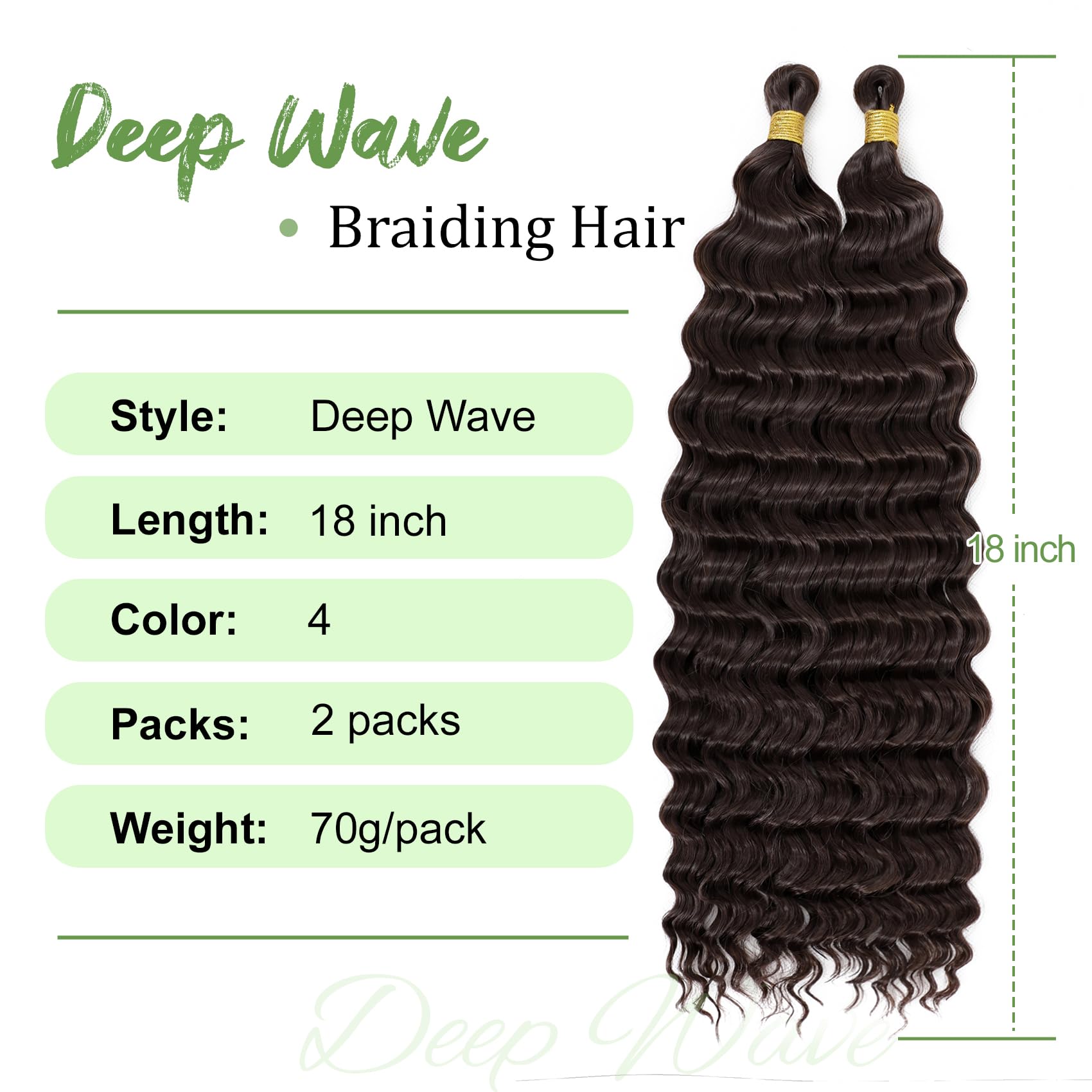 EERYA cabello crochet onda oceano 2paquetes, mezcla suave con tu cabello