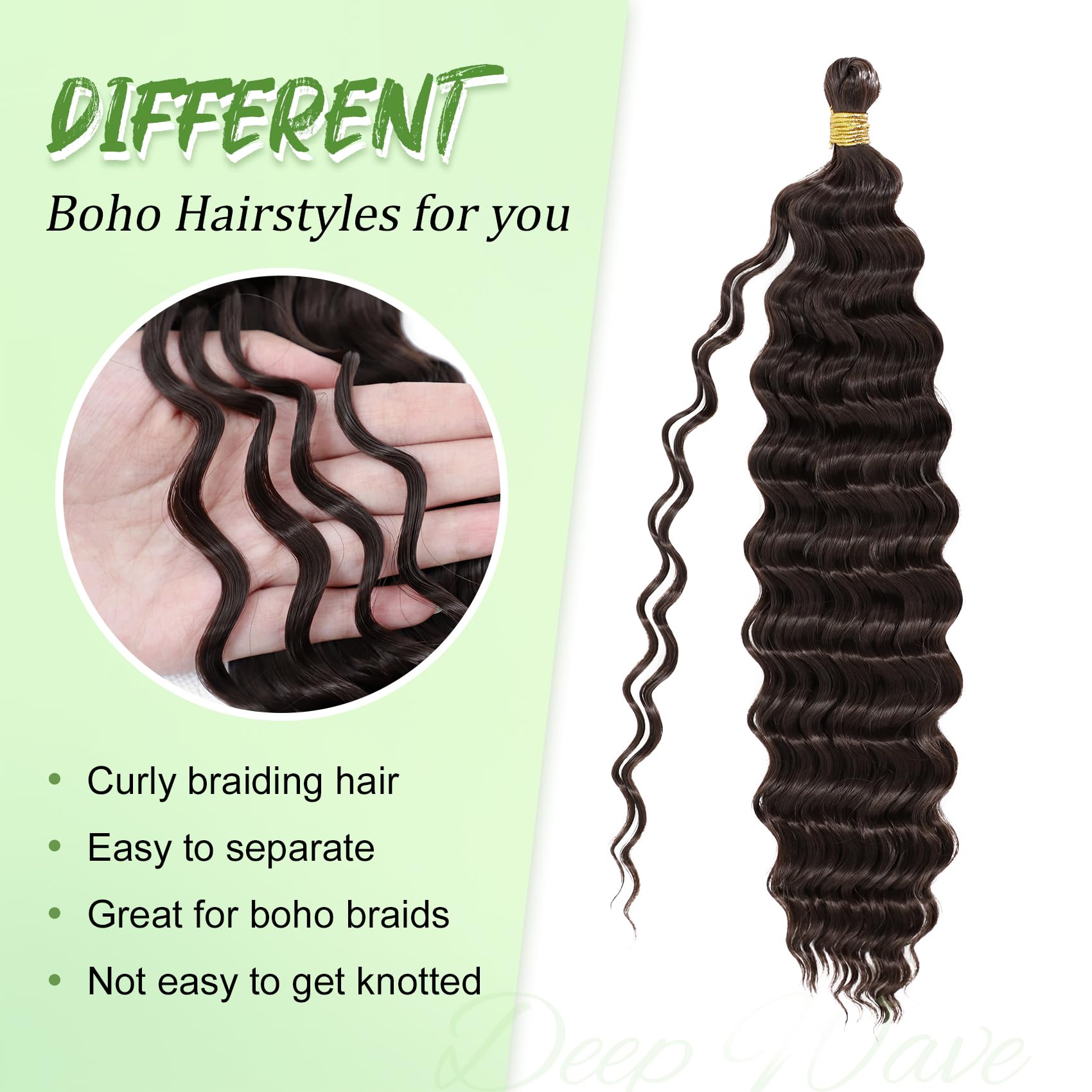 EERYA cabello crochet onda profunda oceano, estilo versátil para diario