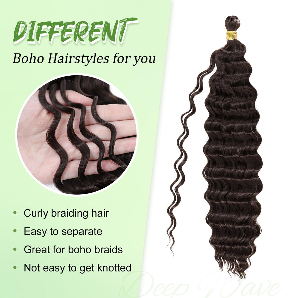 EERYA cabello crochet onda profunda oceano, estilo versátil para diario