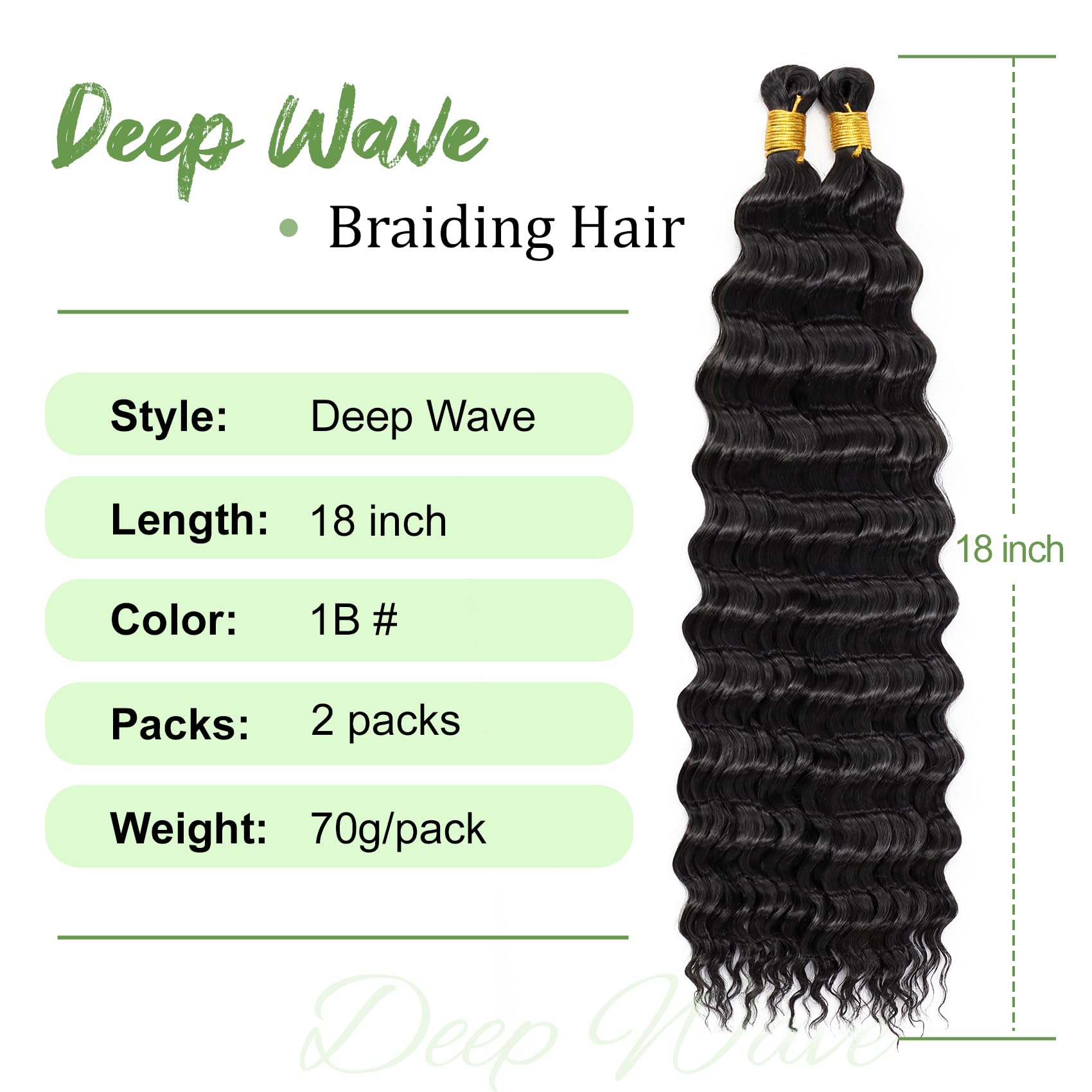 eerya cabello rizo profundo 18 pulgadas: añade volumen duradero para peinados boho