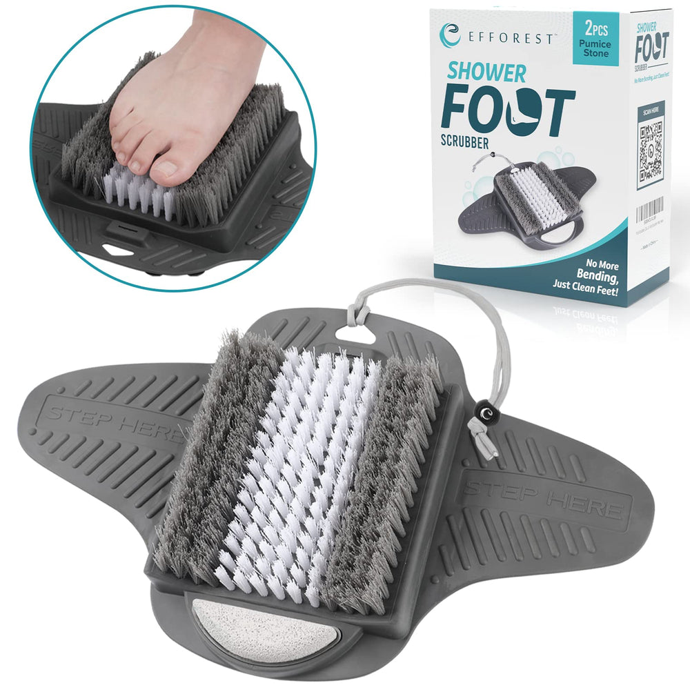 Efforest experiencia cómoda sin doblarse al exfoliar los pies.