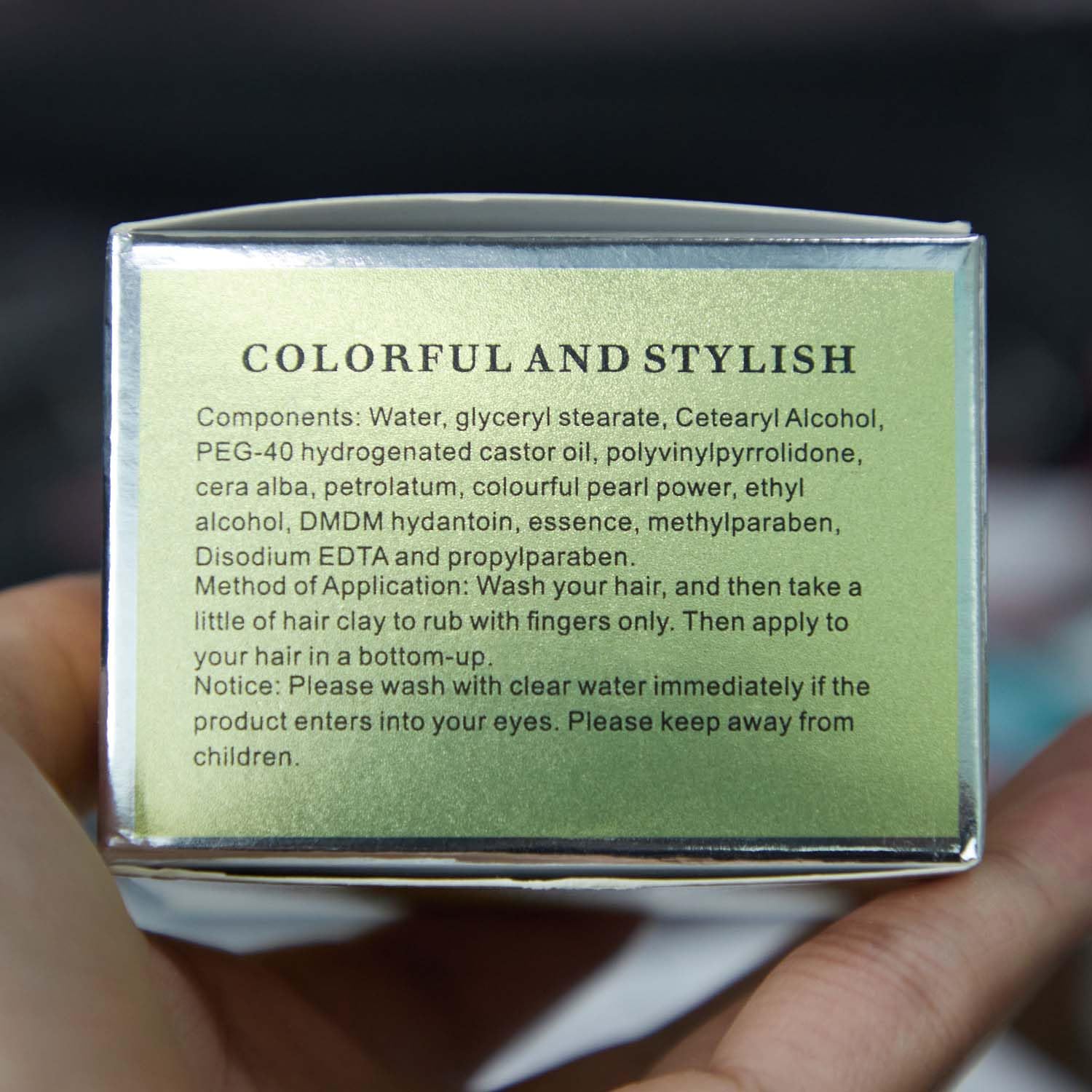 efly lavable-pelo-gris: color que se elimina con champú.