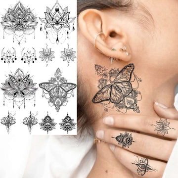 EGMBGM Diseño bohemio: tatuaje temporal versátil para piel y fiestas.