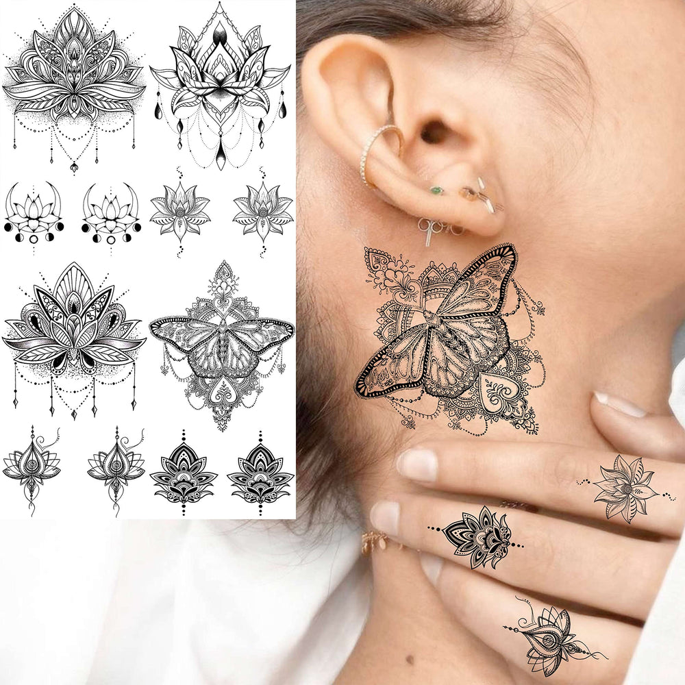 EGMBGM Diseño bohemio: tatuaje temporal versátil para piel y fiestas.
