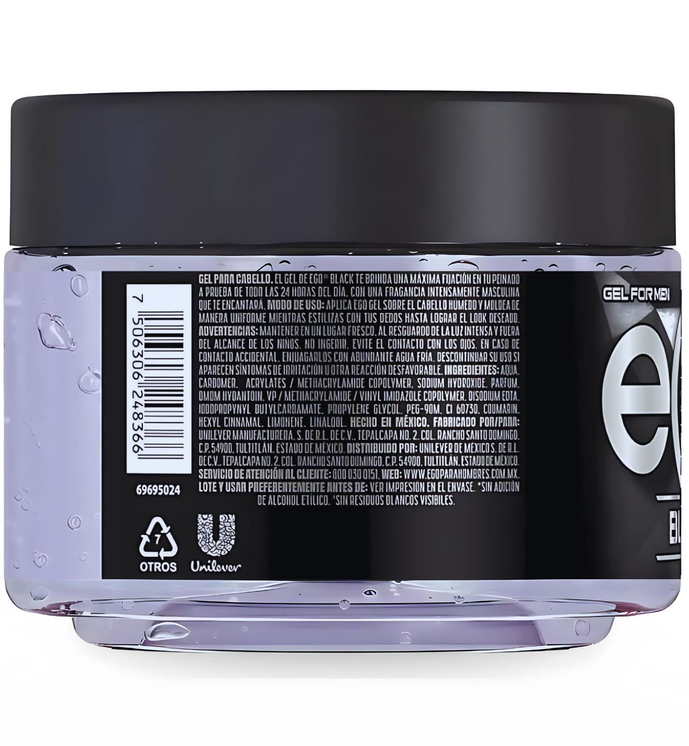 Gel ego black, alto rendimiento y fácil de aplicar para cabello de todo tipo.