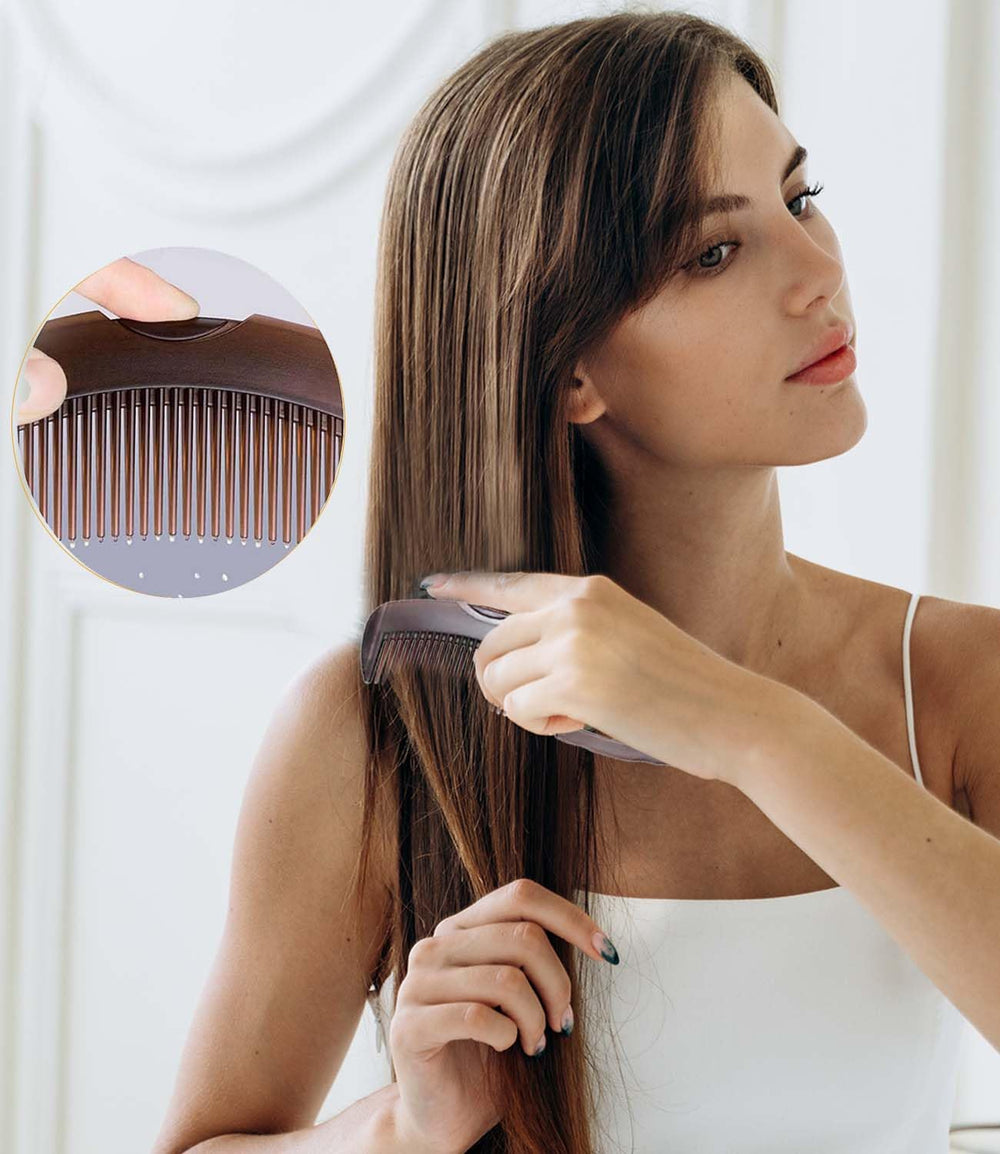 Detox del cuero cabelludo con peine de acero inoxidable EHBELIF para todo tipo de cabello