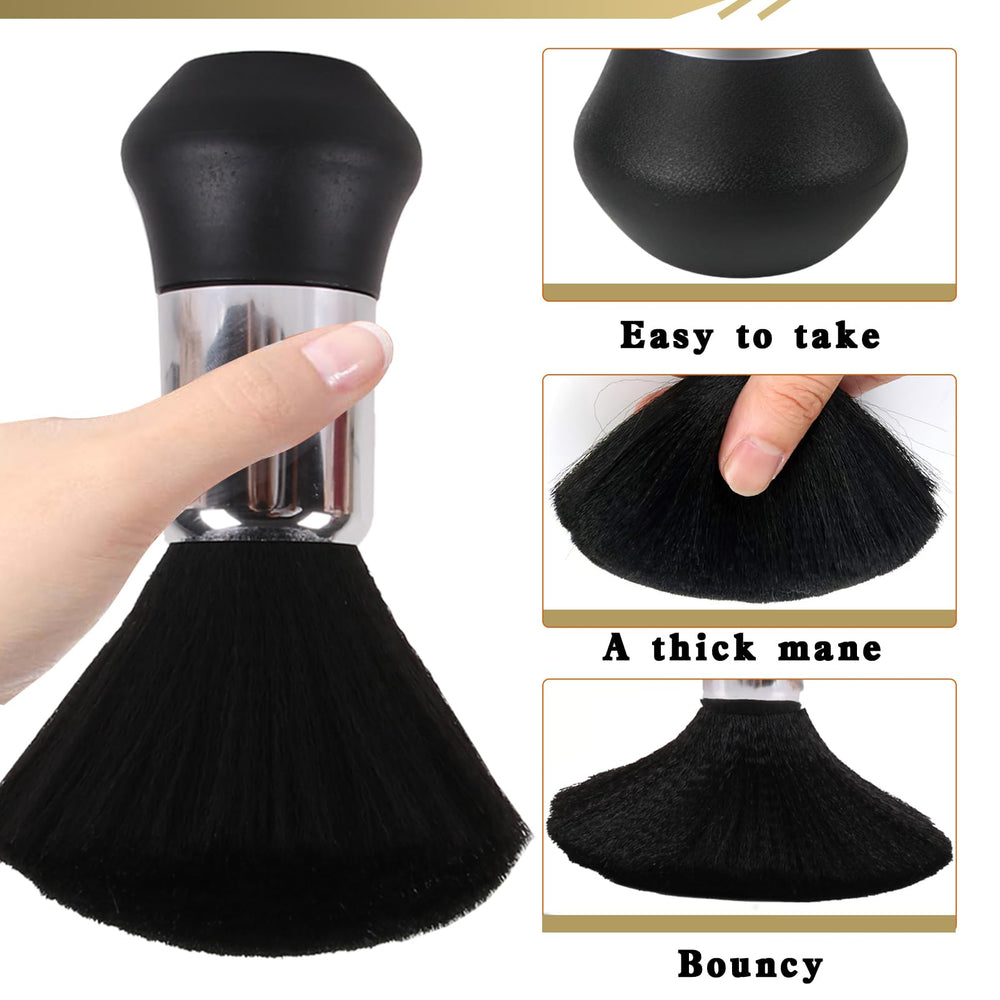 EHJYO cepillo duster cabezal negro-plata, fibras de nylon suaves para piel sensible.