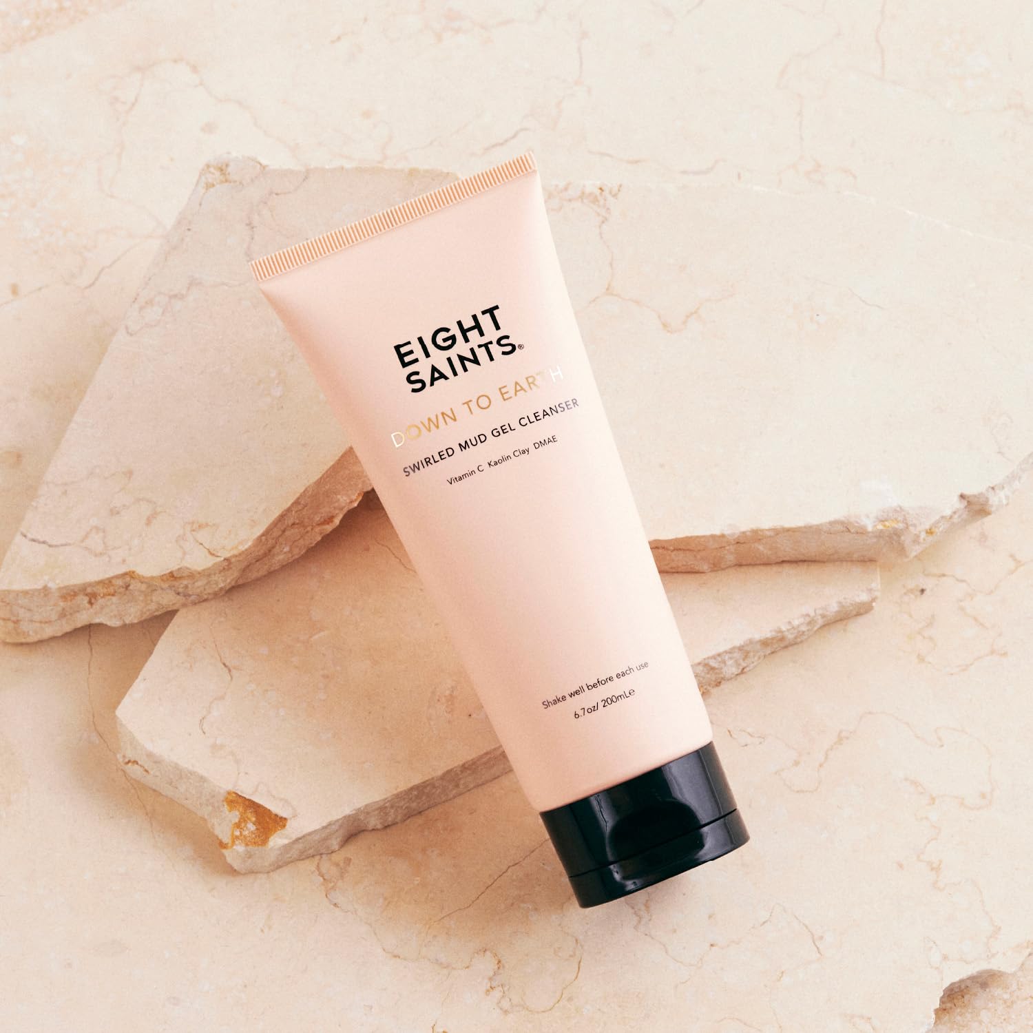 Eight Saints Gel Visage Argile Rose texture nettoyante quotidienne.