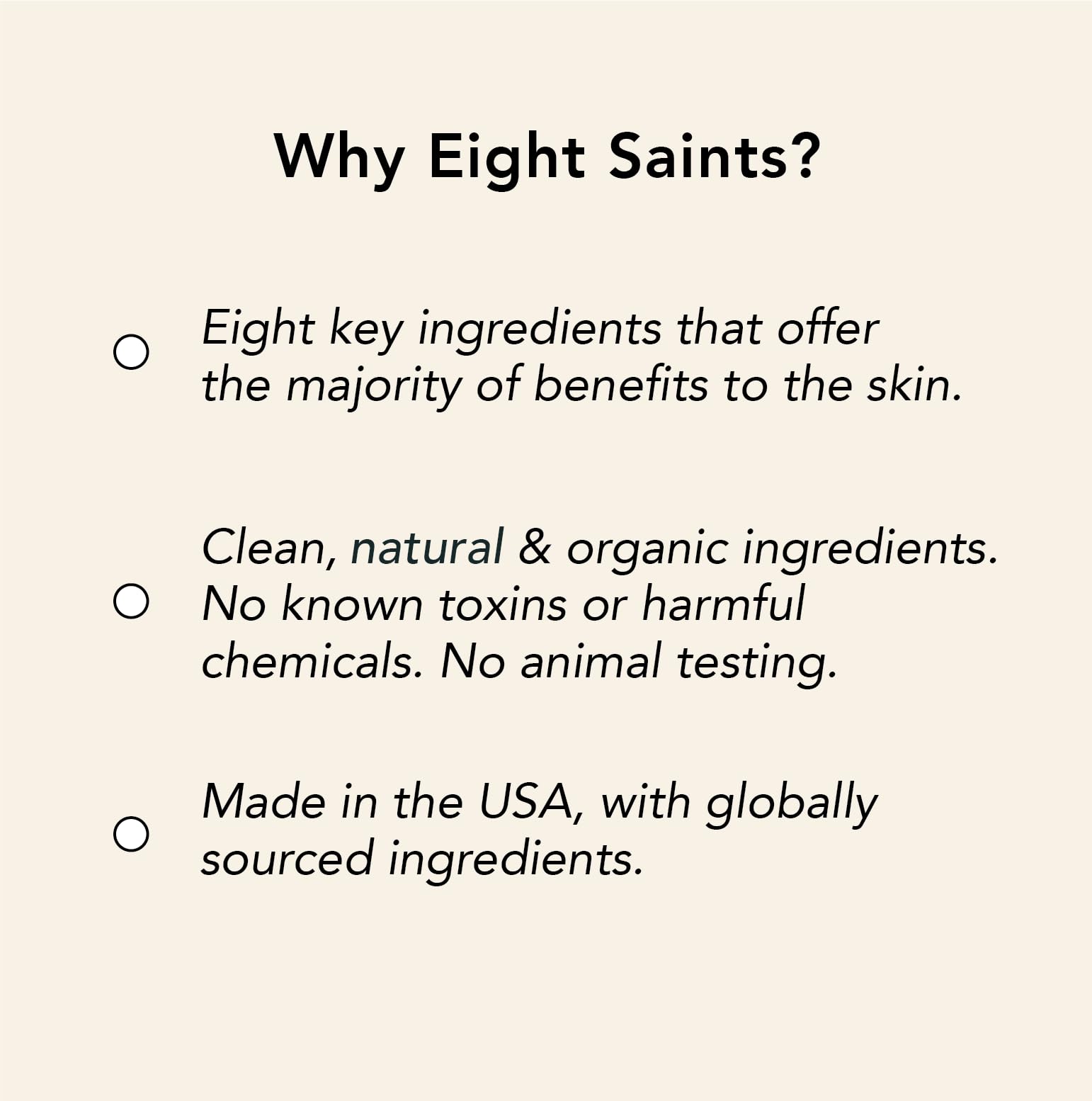 Eight Saints: elaborado en Maine, EE. UU. con ingredientes globales
