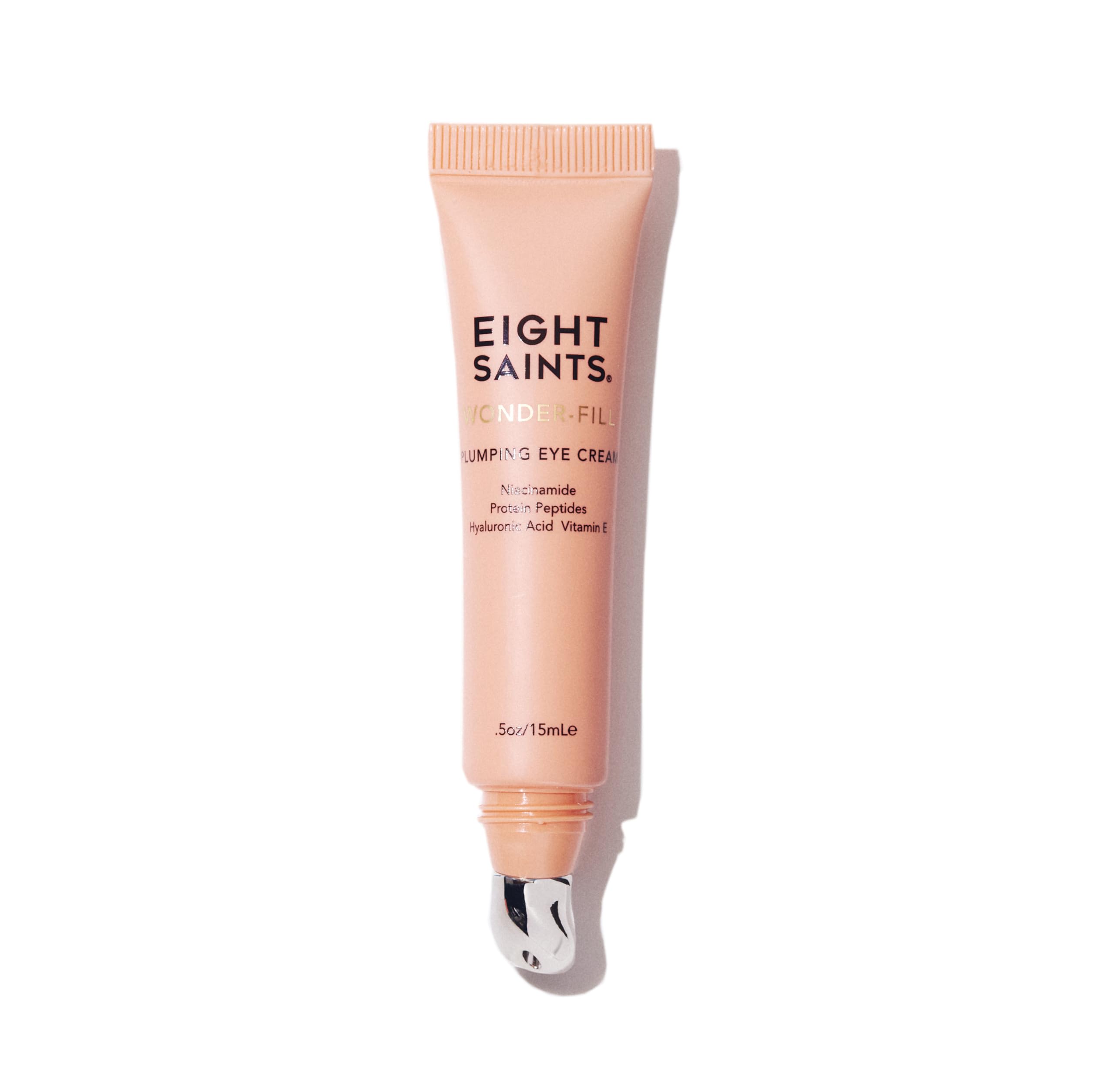 Eight Saints Wonder-Fill crema de ojos, envase compacto para uso diario y firmeza.