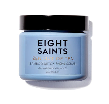 Eight Saints Zen exfoliante de bambu en frasco, textura suave para detox facial