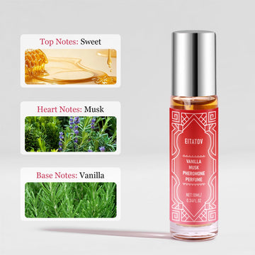 Eitatov Perfume de Feromonas botella-rodillo para una aplicación suave durante el día.