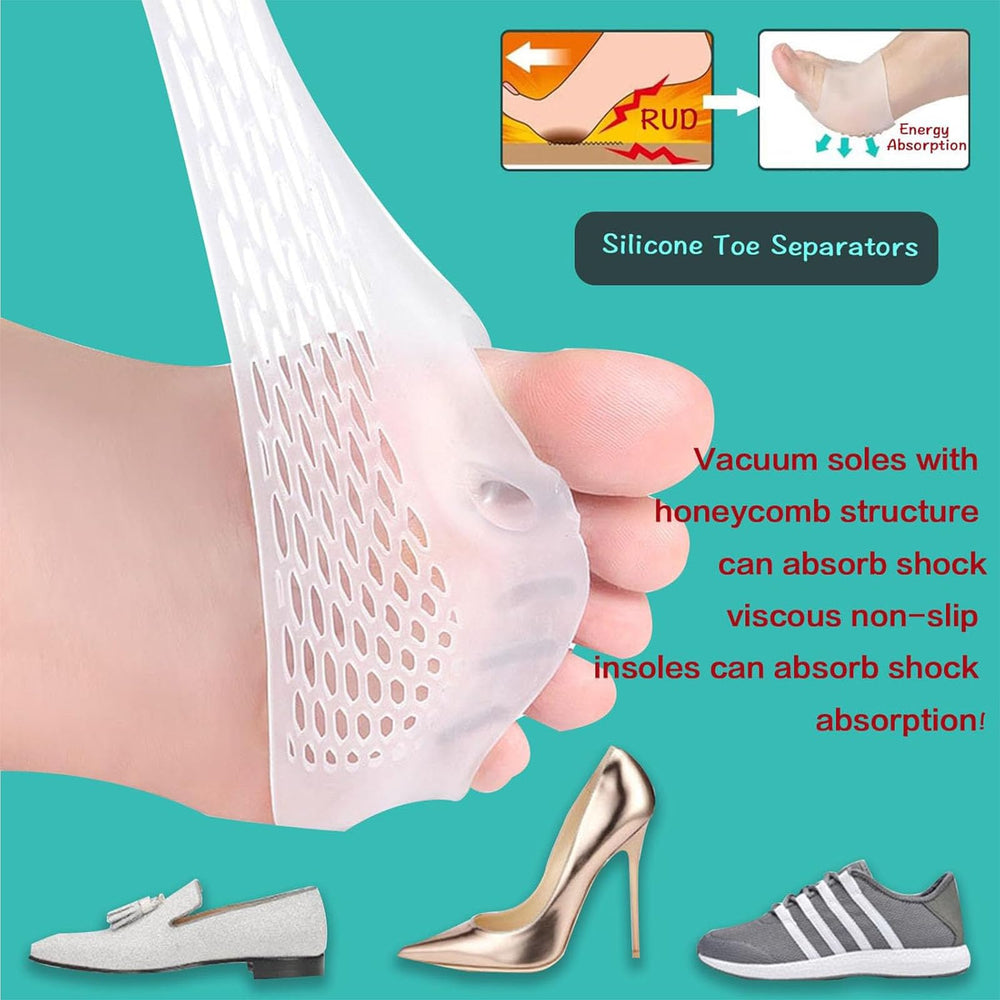 EJV separadores de dedos, diseño invisible para combinar con sandalias.