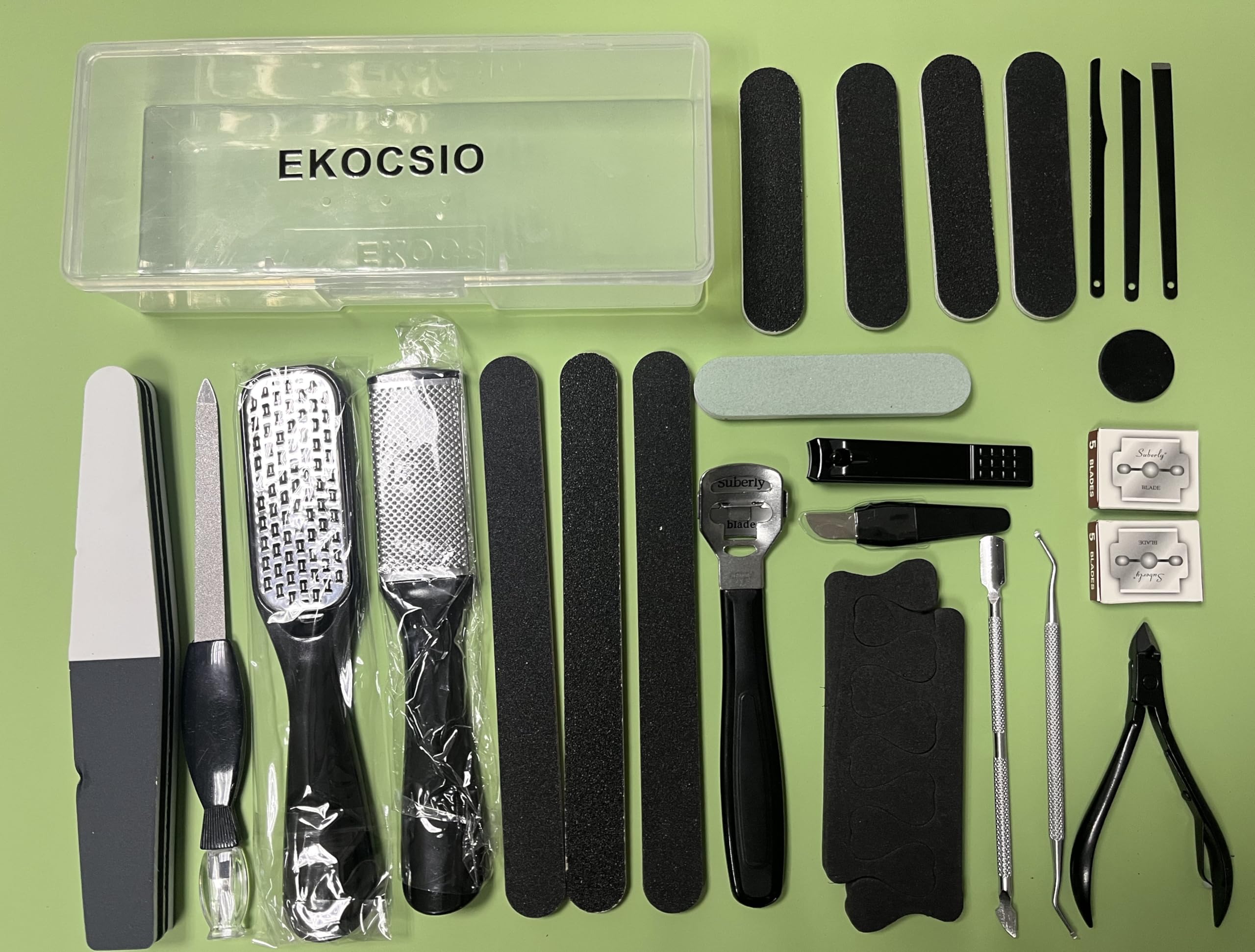 EKOCSIO kit-portátil de pedicura ideal para viaje y uso diario