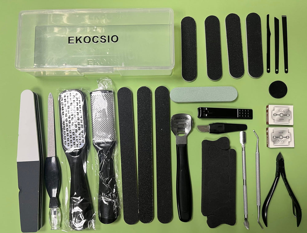 EKOCSIO kit-portátil de pedicura ideal para viaje y uso diario